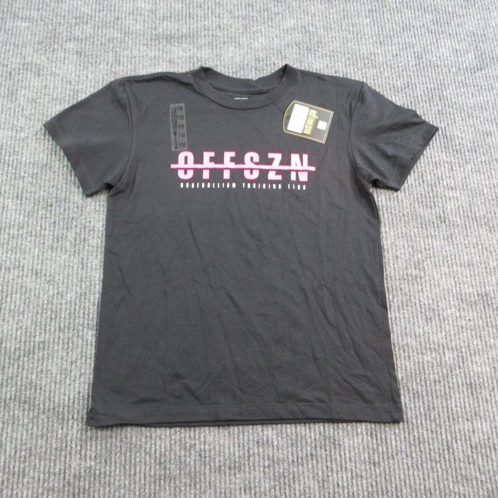 OFFSZN Shirt Unisex Kids M Black Short Sleeve Baseballism Graphic Tee NWT